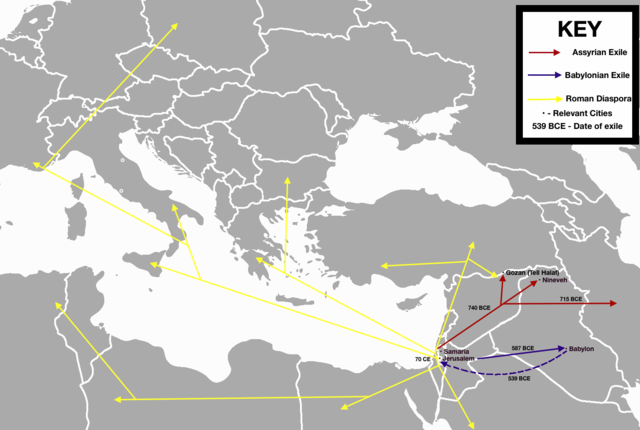 Routes of Jewish expulsion and deportation